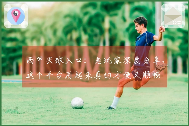 西甲买球入口：老玩家深度分享，这个平台用起来真的方便又顺畅